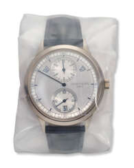 PATEK PHILIPPE, REF. 5235G-001, AN 18K WHITE GOLD ANNUAL CALENDAR WRISTWATCH WITH REGULATOR DIAL, FACTORY SEALED