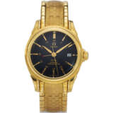 OMEGA, REF. 4133.80, DE VILLE, A FINE 18K YELLOW GOLD GMT WRISTWATCH WITH DATE AND "BRICK" BRACELET - photo 1