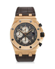 AUDEMARS PIGUET, REF. 26470OR.OO.A125CR.01, ROYAL OAK OFFSHORE, AN 18K PINK GOLD AND CERAMIC CHRONOGRAPH WRISTWATCH WITH DATE