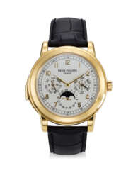 PATEK PHILIPPE, REF. 5074J-001 “CATHEDRAL,” AN EXCEPTIONALLY RARE AND IMPRESSIVE 18K YELLOW GOLD PERPETUAL CALENDAR MINUTE REPEATING WRISTWATCH WITH MOON PHASES AND 24-HOUR INDICATOR