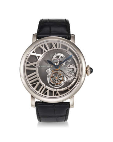 CARTIER, REF. W1556214, ROTONDE DE CARTIER, AN 18K WHITE GOLD LIMITED EDITION FLYING TOURBILLON WRISTWATCH WITH REVERSED DIAL, NUMBERED 97 OUT OF 100 EXAMPLES - фото 1