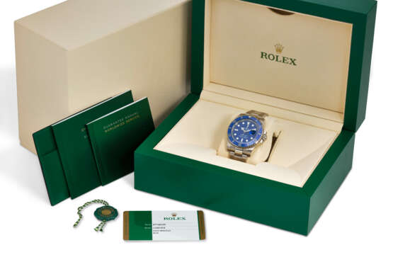 ROLEX, REF. 116619LB, SUBMARINER “SMURF,” AN 18K WHITE GOLD WRISTWATCH WITH DATE - фото 4
