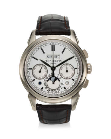 PATEK PHILIPPE, REF. 5270G-001, A FINE 18K WHITE GOLD PERPETUAL CALENDAR CHRONOGRAPH WRISTWATCH WITH MOON PHASES, LEAP YEAR, AND DAY/NIGHT INDICATOR - фото 1