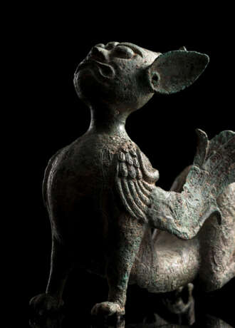 Bronzeskulptur eines Erdgeistes oder Chimäre - photo 5