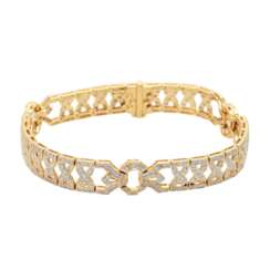 Armband ausgefasst mit Brillanten, zusammen ca. 2 ct.,