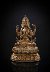 Vergoldete Bronze des Sadaksharilokeshvara