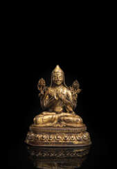 Feuervergoldete Bronze des Tsongkhapa