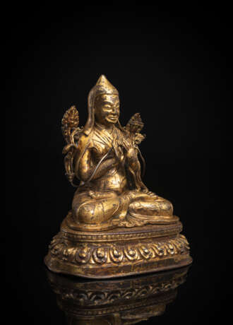 Feuervergoldete Bronze des Tsongkhapa - photo 2
