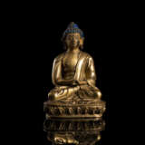 Feuervergoldete Bronze des Buddha Shakyamuni - photo 2