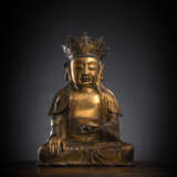 Feuervergoldete Bronze des gekrönten Buddha - Foto 1