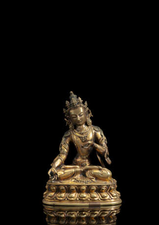 Feuervergoldete Bronze eines Bodhisattva - photo 1