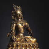 Feuervergoldete Bronze eines Bodhisattva - photo 4