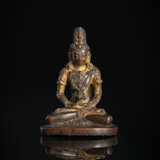 Teilvergoldete Bronze des Amitayus - Foto 1
