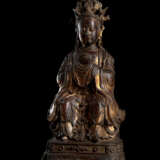 Lackvergoldete Bronze der daoistischen Göttin, Yanguang Niangniang - фото 4