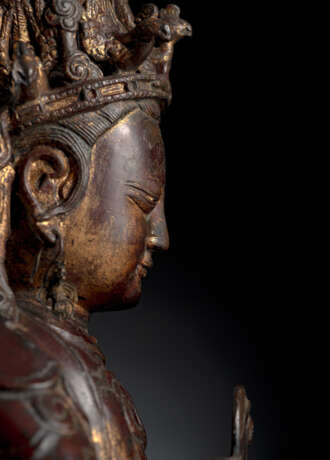 Lackvergoldete Bronze der daoistischen Göttin, Yanguang Niangniang - Foto 8