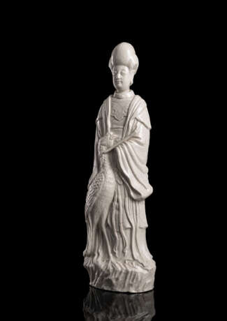 Cremefarben glasierte Figur des Guanyin aus der Sammlung August des Starken - Foto 1