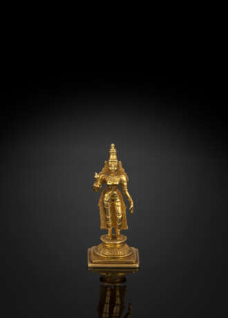 Feine Goldfigur der Sri Devi - фото 1