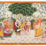 Miniaturmalerei mit Harihara inmitten von Gottheiten - Foto 1