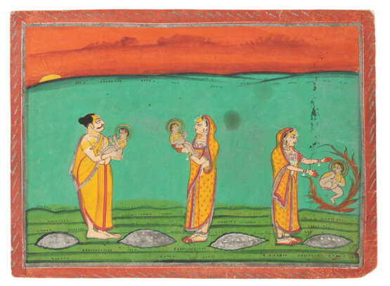 Episode aus der Kṛṣṇa-Legende und Illustration zur Sukamāla-Legende - photo 1