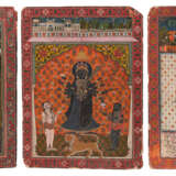 Drei feine Miniaturmalereien mit der Darstellung von "Devi" - Foto 1
