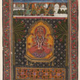 Drei feine Miniaturmalereien mit der Darstellung von "Devi" - photo 4