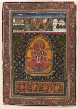 Drei feine Miniaturmalereien mit der Darstellung von "Devi" - Foto 4