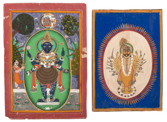 Kṛṣṇa in kosmischer Gestalt und Viṣṇu auf der Weltenschlange - Foto 1