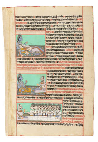 Zwei Doppelseiten eines Manuskriptes mit Darstellungen aus dem Ramayana - Foto 2
