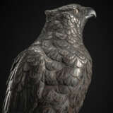 Bronze eines Greifvogels mit Silberfassung - photo 2