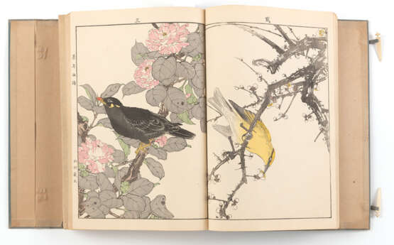 Imao Keinen (1845-1924): Titel ''Keinen Kacho Gafu''/ Blumen und Vögel der vier Jahreszeiten - photo 6