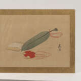 Zwei Holzschnitte, ein ''chu-tanzaku'' und eine Malerei - photo 2