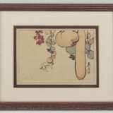 Zwei Holzschnitte, ein ''chu-tanzaku'' und eine Malerei - photo 4