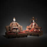 Paar 'hinaningyô' mit Darstellung des Kaiserpaars - photo 1