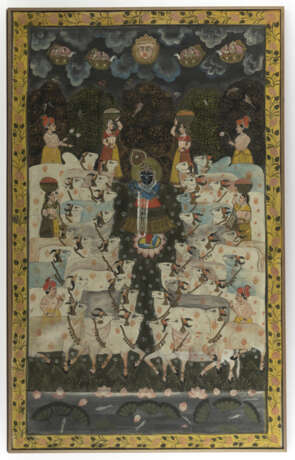 Picchvai mit Darstellung des Krishna als Kuhhirte umringt von einer Kuhherde - фото 2