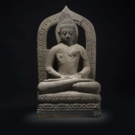 Vulkansteinfigur des Buddha Shakyamuni - Foto 1