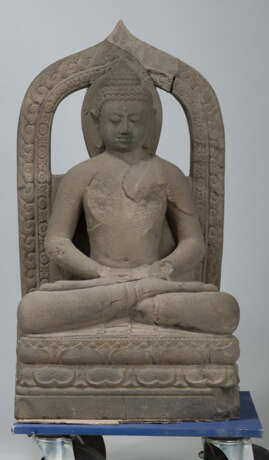 Vulkansteinfigur des Buddha Shakyamuni - Foto 2