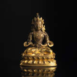 Partiell feuervergoldete Bronze des Amitayus - Foto 1