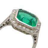 Auffälliger Smaragdring mit Diamanten - Foto 5