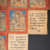 Siebzehn Ritualkarten mit Darstellungen von Gottheiten aus dem Bardo - Foto 2