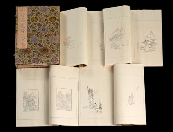Album "Shizhuzhai jianpu" mit vier Bänden von Briefpapieren der "Zehnbambushalle" - фото 1