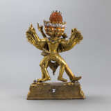 Feuervergoldete Bronze des Hevajra in yab-yum - Foto 3