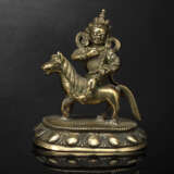 Bronze des Vaishravana auf einem Pferd - photo 1