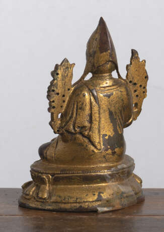 Vergoldete Bronze des Tsongkhapa - photo 2