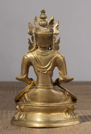 Feuervergoldete Bronze der Syamatara - photo 3