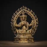 Feuervergoldete Bronze einer tantrischen Form des Manjushri - Foto 2