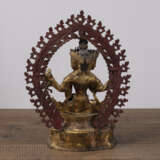 Feuervergoldete Bronze einer tantrischen Form des Manjushri - photo 3