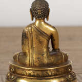 Bronze des Buddha Shakyamuni mit Inschrift - Foto 3