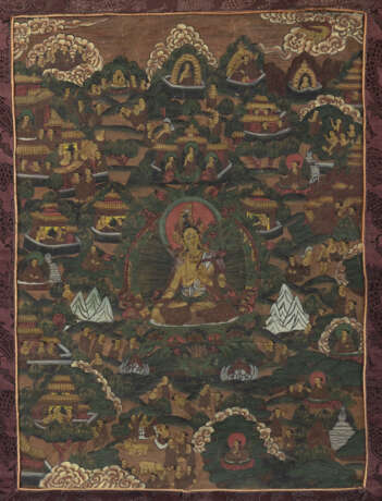 Drei Thangkas mit Darstellungen der Sitatara, Avalokiteshvara u. a. - фото 2