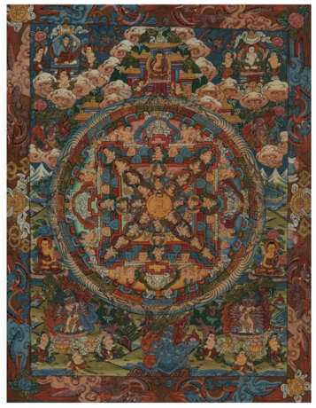 Sechs Thangkas mit Darstellungen des Avalokiteshvara, Hayagriva, Padmasambhava u. a. - Foto 1