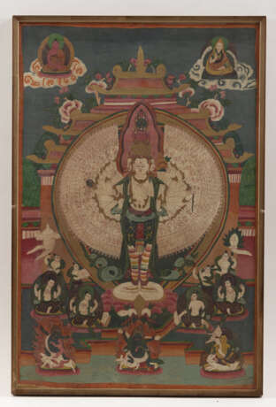 Sechs Thangkas mit Darstellungen des Avalokiteshvara, Hayagriva, Padmasambhava u. a. - фото 3